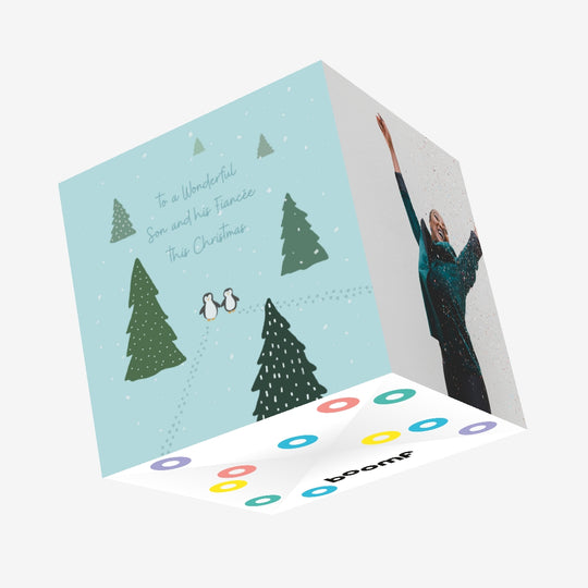This Christmas To My Wonderful Son And His Fiancee Confetti-exploding Greetings Card