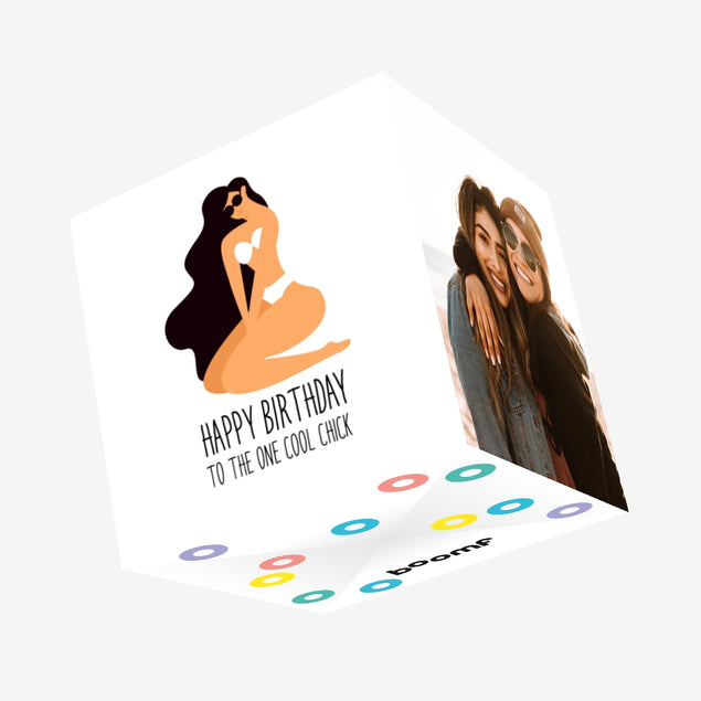 Happy Birthday Cool Chick Confetti-exploding Greetings Card