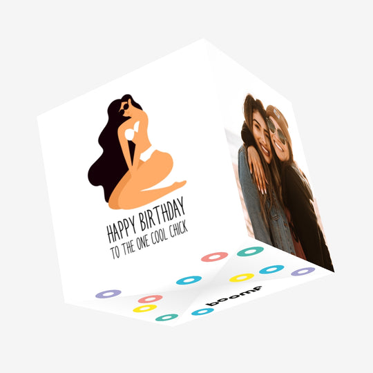 Happy Birthday Cool Chick Confetti-exploding Greetings Card