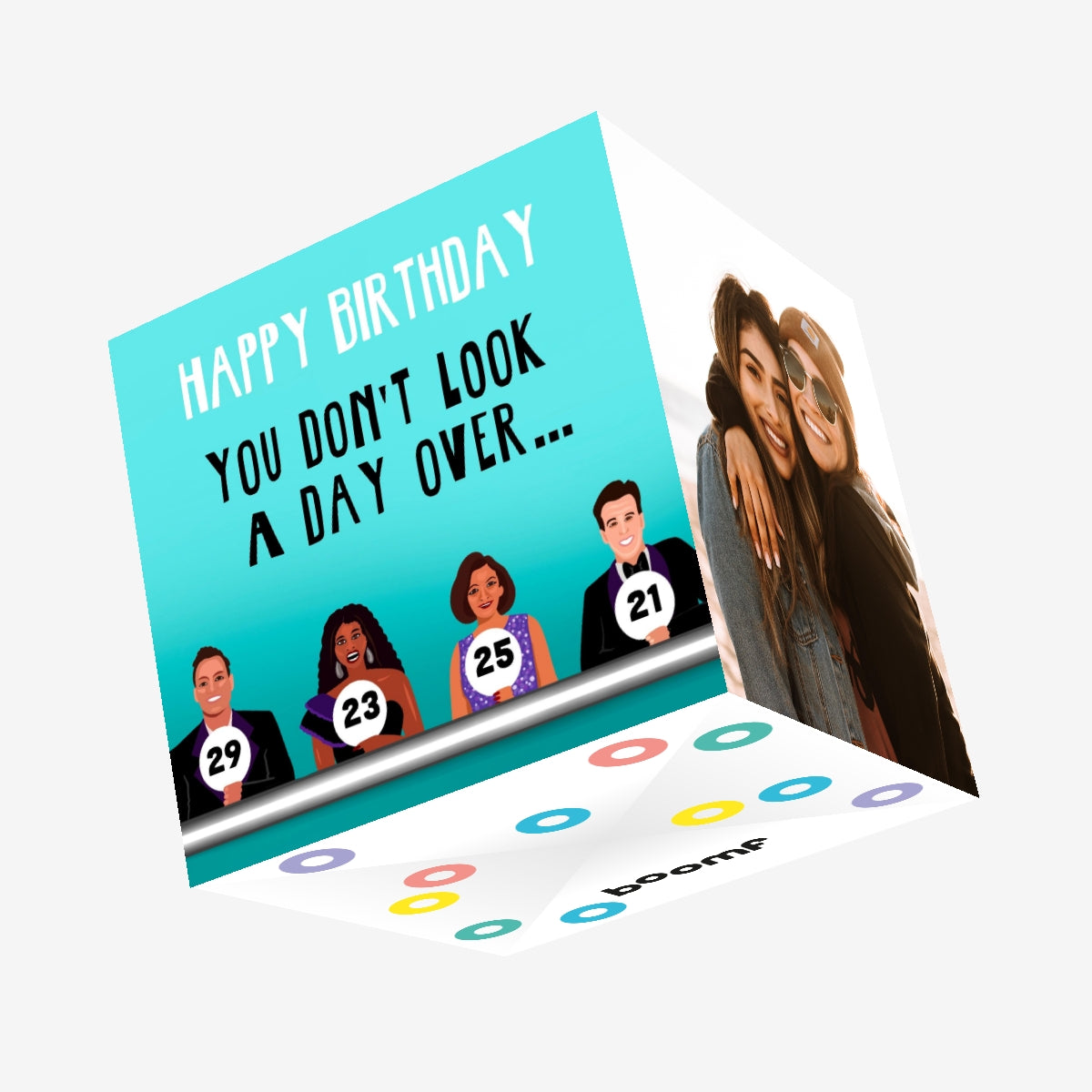 Don't look a day over Confetti-exploding Greetings Card – Boomf