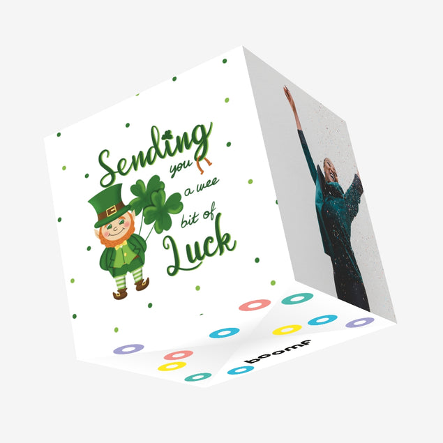 Sending You A Wee Bit Of Luck St. Patrick's Day Confetti-exploding Greetings Card