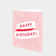 Happy Birthday Red Stripes Card