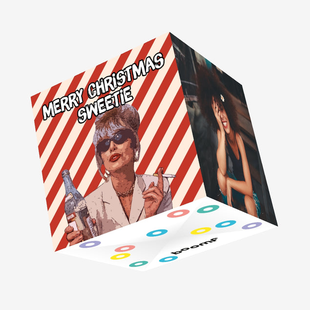 Absolutely Fabulous Patsy Stone Christmas Confetti-exploding Greetings Card