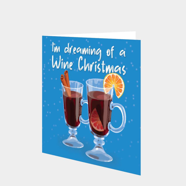 Dreaming Of A Wine Christmas Card
