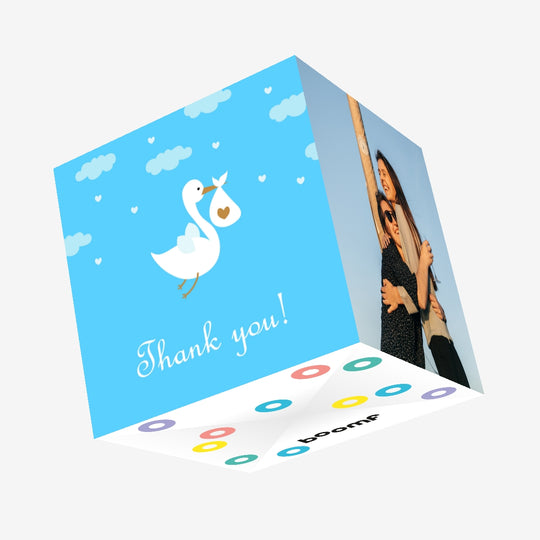 New Baby Thank You Confetti-exploding Greetings Card