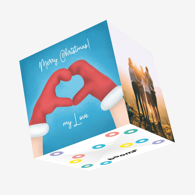 Cute Merry Christmas My Love Confetti-exploding Greetings Card