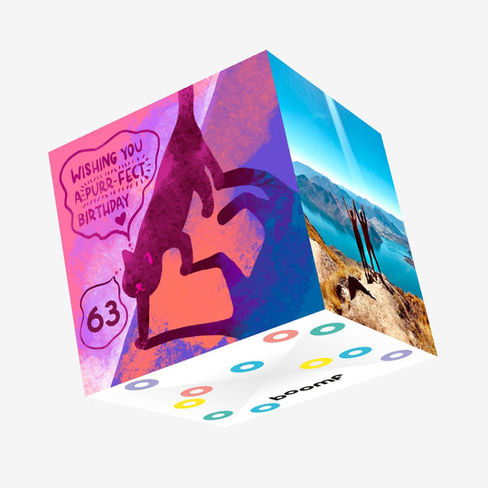 Wishing You A Purr-fect 63rd Birthday Confetti-exploding Greetings Card