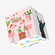 Fabulous Flamingos Christmas Confetti-exploding Greetings Card