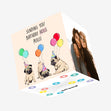 Sending You Birthday Pugs Confetti-exploding Greetings Card