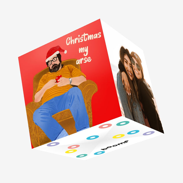 Christmas My Arse Confetti-exploding Greetings Card