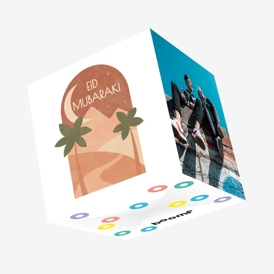 Eid Mubarak Confetti-exploding Greetings Card