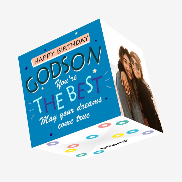 You're The Best Happy Birthday Godson Confetti-exploding Greetings Card