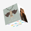 Cute Little Bat Happy 8th Birthday Confetti-exploding Greetings Card