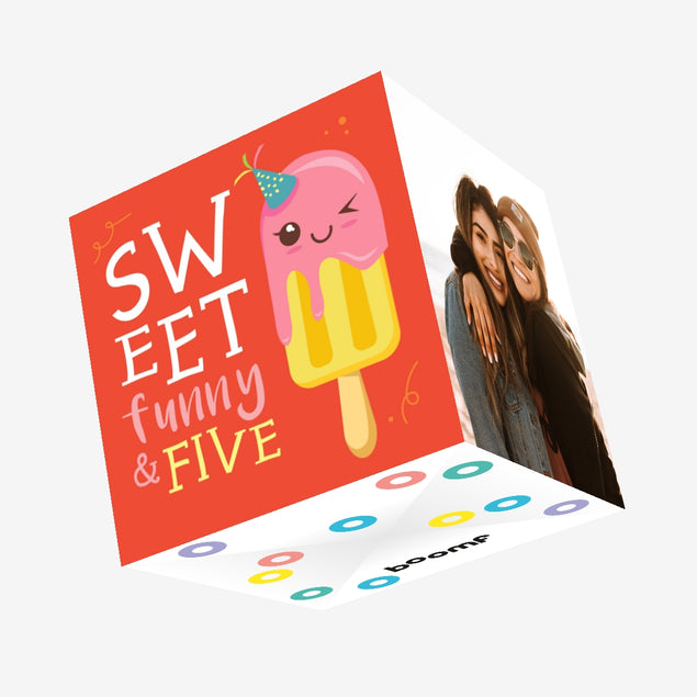 Sweet Funny And 5 Happy Birthday Confetti-exploding Greetings Card