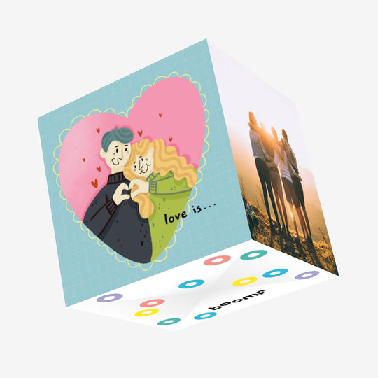 Love Is Sweet Couple Valentine's Day Confetti-exploding Greetings Card
