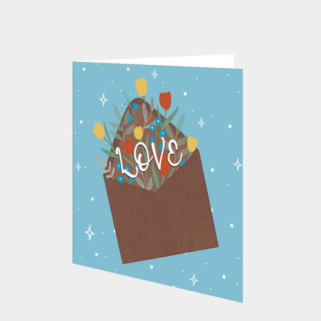Love Message ( Blue ) Card
