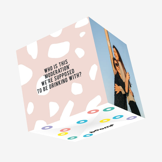 Moderation Confetti-exploding Greetings Card