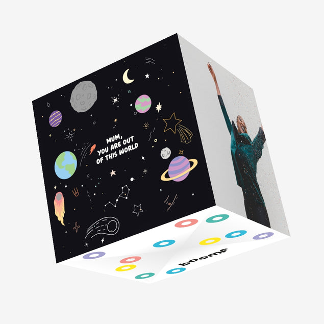 Mum, You Are Out Of This World Mother's Day Confetti-exploding Greetings Card
