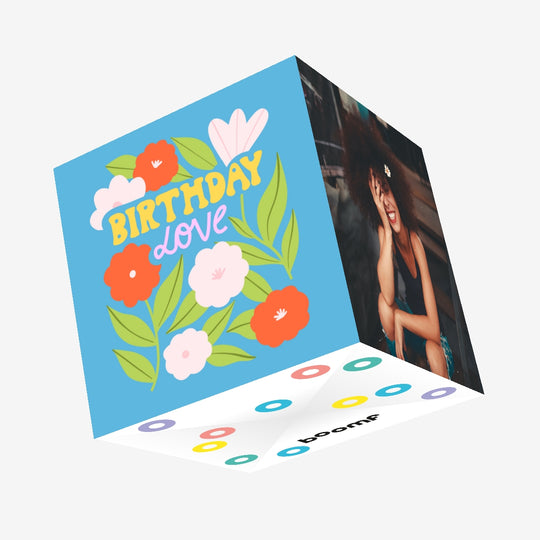 Lovely Flowers Birthday Confetti-exploding Greetings Card