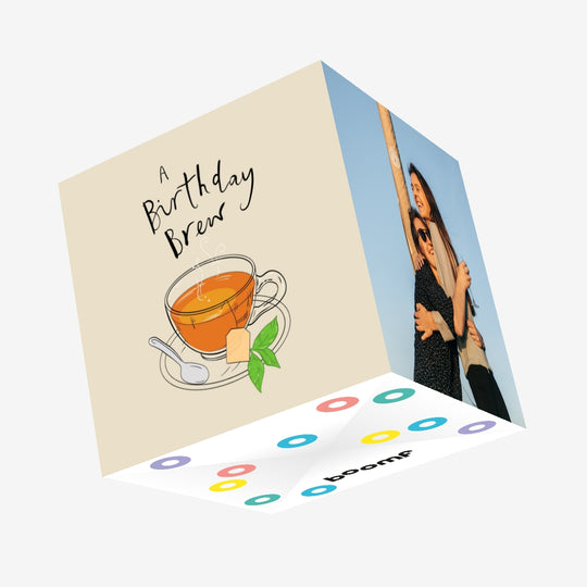 Happy Birthday Cup Of Tea Confetti-exploding Greetings Card