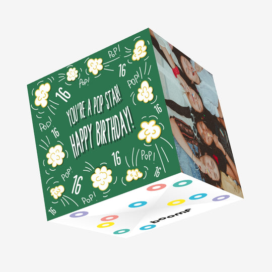 You Are A Pop Star! 16th Birthday Confetti-exploding Greetings Card