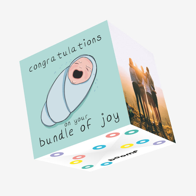 Congratulations On Your Bundle Of Joy New Baby Confetti-exploding Greetings Card