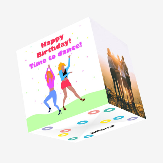 Happy Birthday Time To Dance Confetti-exploding Greetings Card