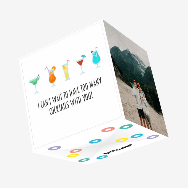 Too Many Cocktails Confetti-exploding Greetings Card