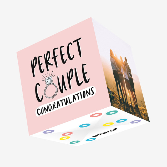 Perfect Couple Congratulations Confetti Exploding Greetings Card Boomf