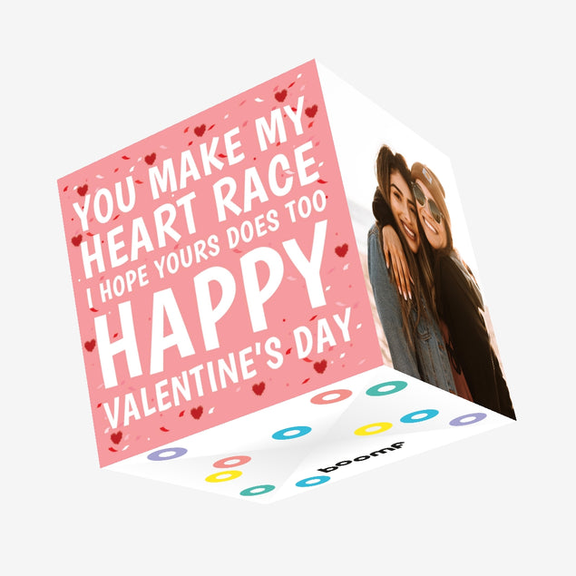 You Make My Heart Race Confetti-exploding Greetings Card