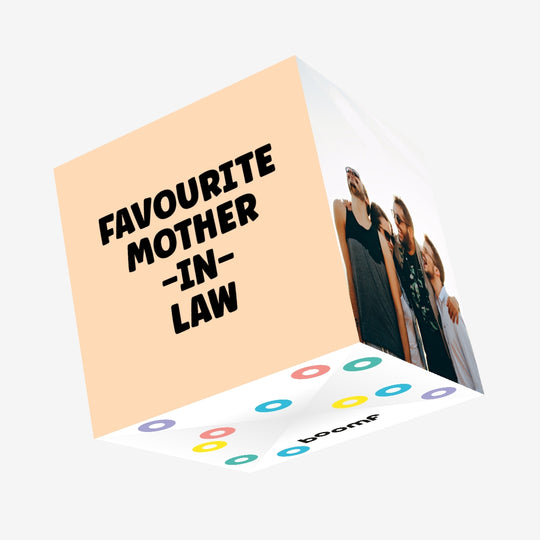 Favourite Mother-in-Law Beige Birthday Confetti-exploding Greetings Card