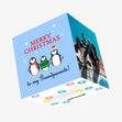 Merry Christmas Grandparents Penguin Family Confetti-exploding Greetings Card
