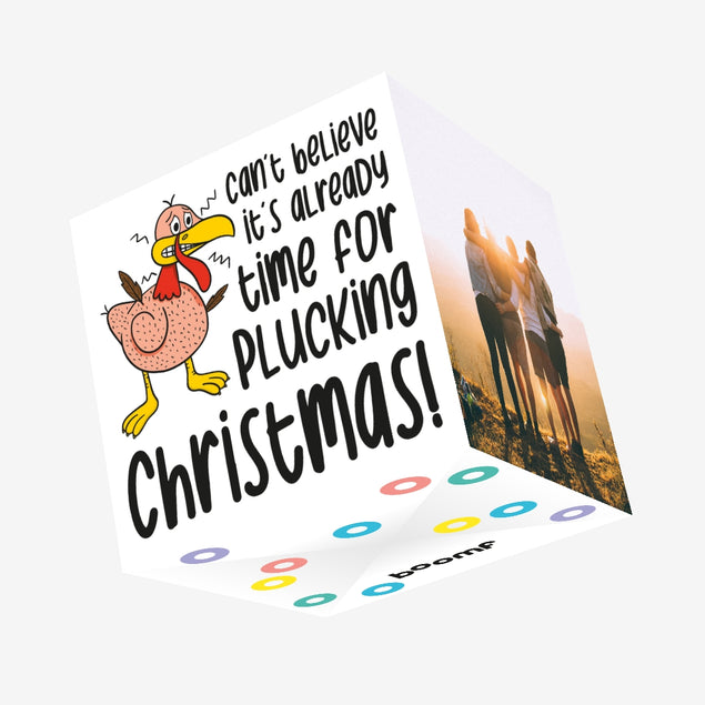 Time For Plucking Christmas Confetti-exploding Greetings Card