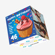 Happy 46th Birthday Cupcake Confetti-exploding Greetings Card