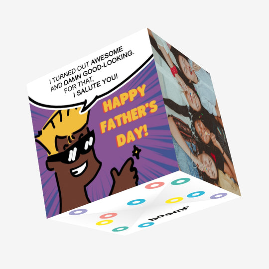 I Salute You! 2 Confetti-exploding Greetings Card