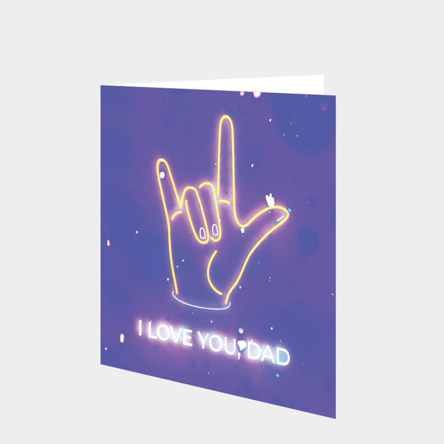 I Love You Dad Purple Card