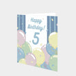 Happy 5th Birthday Balloons Card