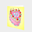 50 Birthday Cake Card