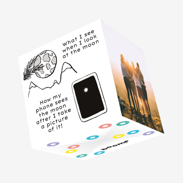 How My Phone Sees The Moon Confetti-exploding Greetings Card