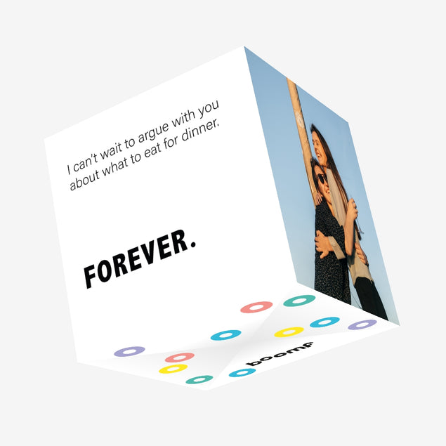 Argue Forever Over Dinner Confetti-exploding Greetings Card