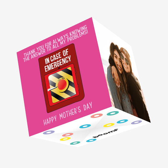 In Case Of Emergency Call Mum Mother's Day Confetti-exploding Greetings Card