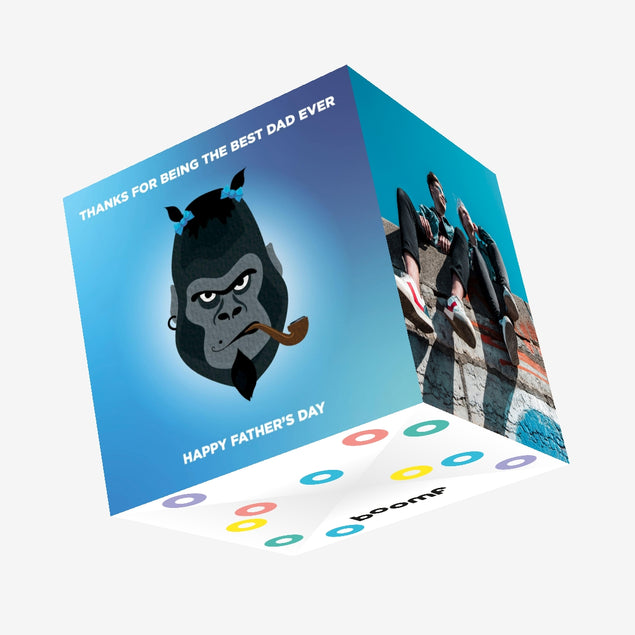 Gorilla Themed Father's Day Greetings card Confetti-exploding Greetings Card