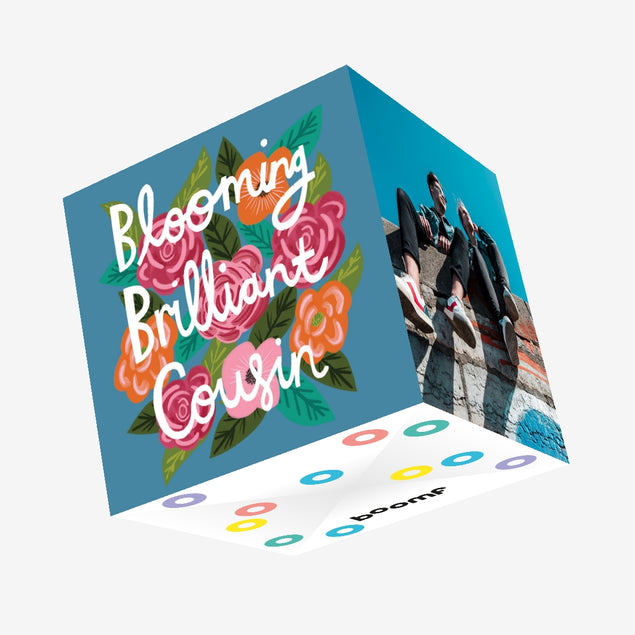 Blooming Brilliant Cousin Confetti-exploding Greetings Card