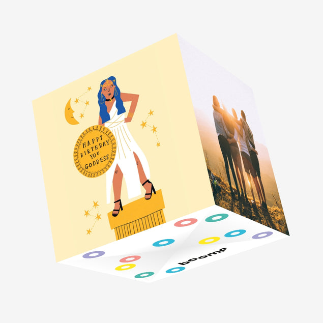 Happy Birthday You Goddess Confetti-exploding Greetings Card