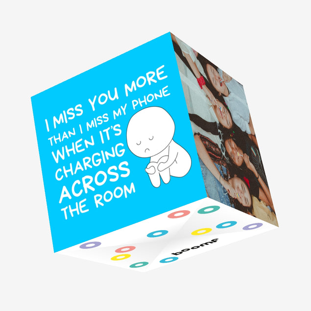 I Miss You More Than I Miss My Phone Confetti-exploding Greetings Card
