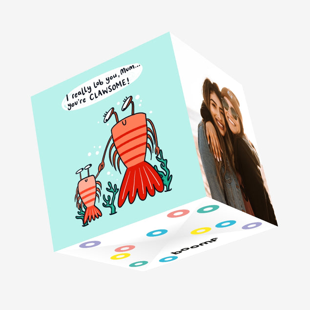 Cute Lobster Mother's Day Confetti-exploding Greetings Card