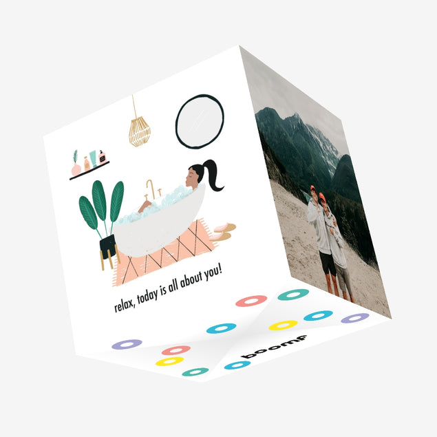 Relax, Today Is All About You Confetti-exploding Greetings Card