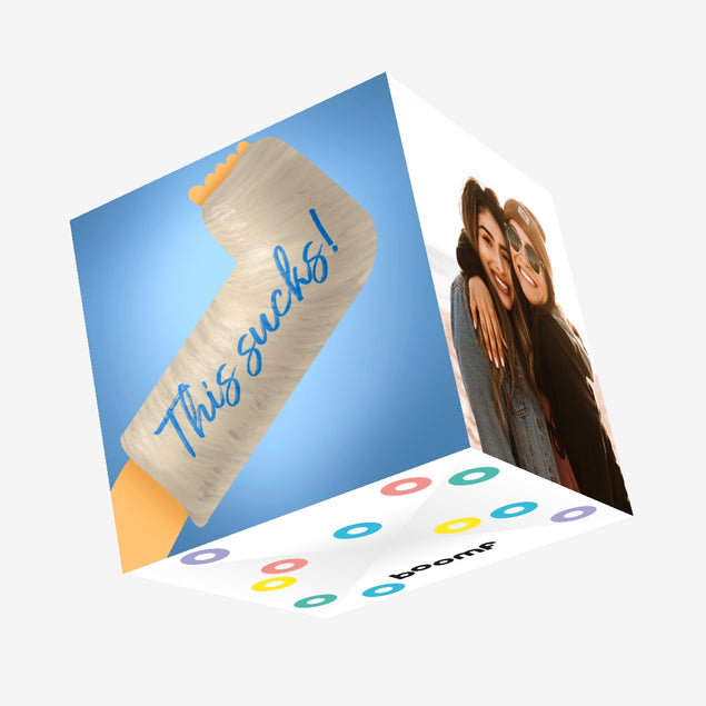 That Sucks Broken Leg Confetti-exploding Greetings Card