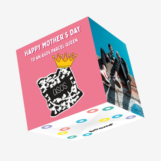 Happy Mother's Day To An Asos Parcel Queen Confetti-exploding Greetings Card