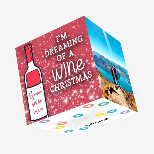 Dreaming Of A Wine Christmas Confetti-exploding Greetings Card